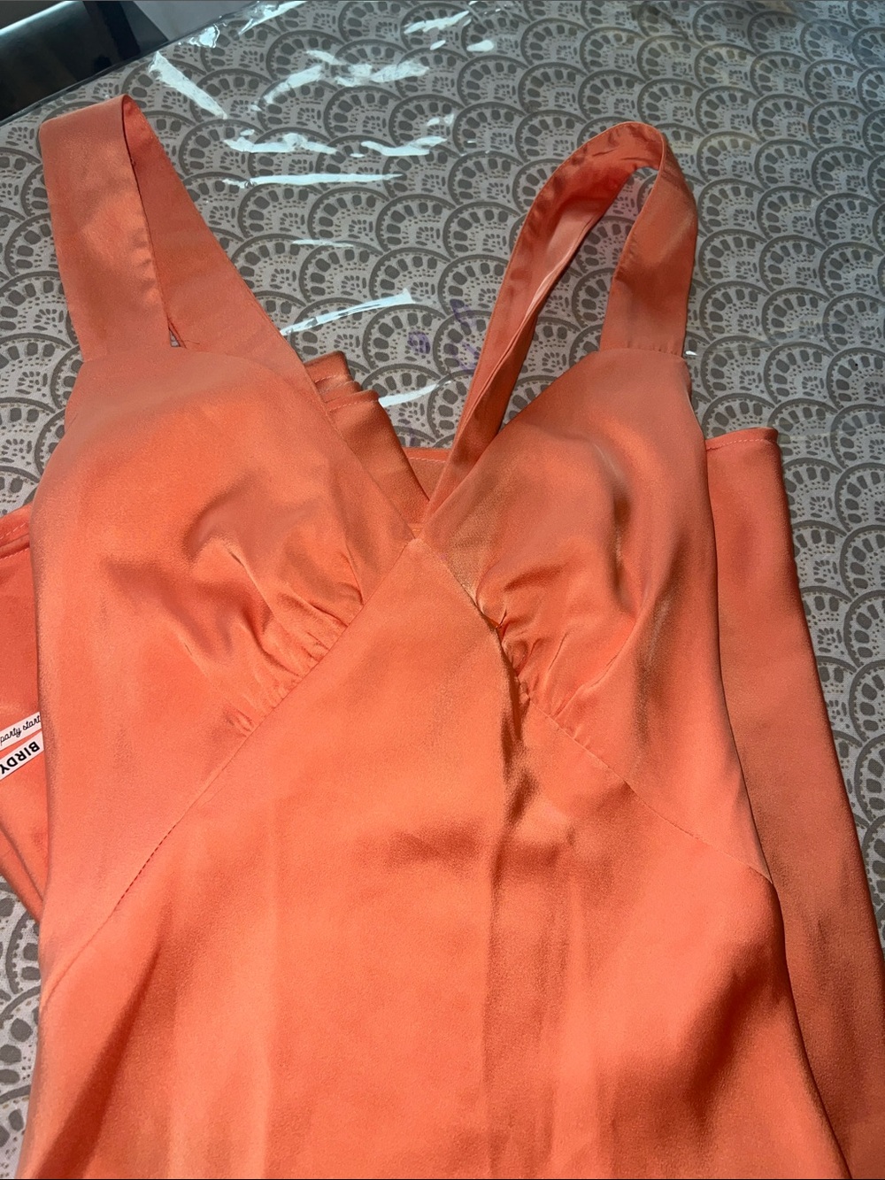 Birdy Grey Coral Orange Maxi Dress - Picture 2 of 6